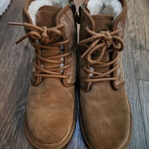 UGG Tan Suede Boots with Shearling Lining